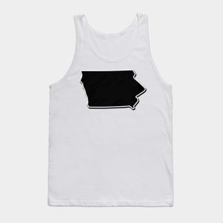 Black Iowa Outline Tank Top